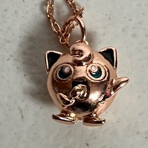 Jigglypuff  Pokemon Charm Pendant Adjustable Necklace Anime Chain Jewelry Rose